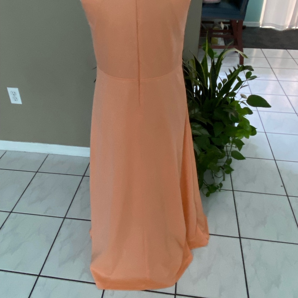 Vintage 2 pc Halter Dress Gown Jacket 70s Knit JC Penneys Coral Embellished 70s - Picture 8 of 16